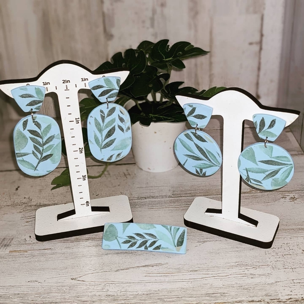 Handmade clay earrings